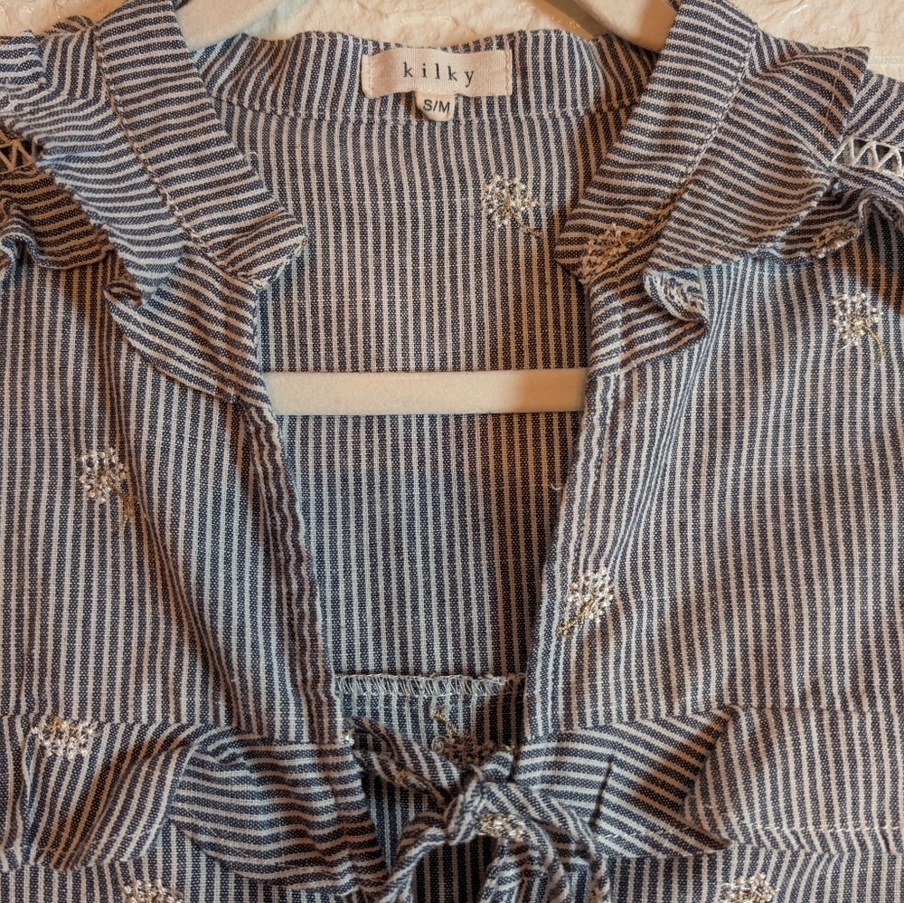 Killy Paris - Striped Mini Dress with Ruffle Collar